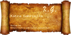 Katra Gabriella névjegykártya